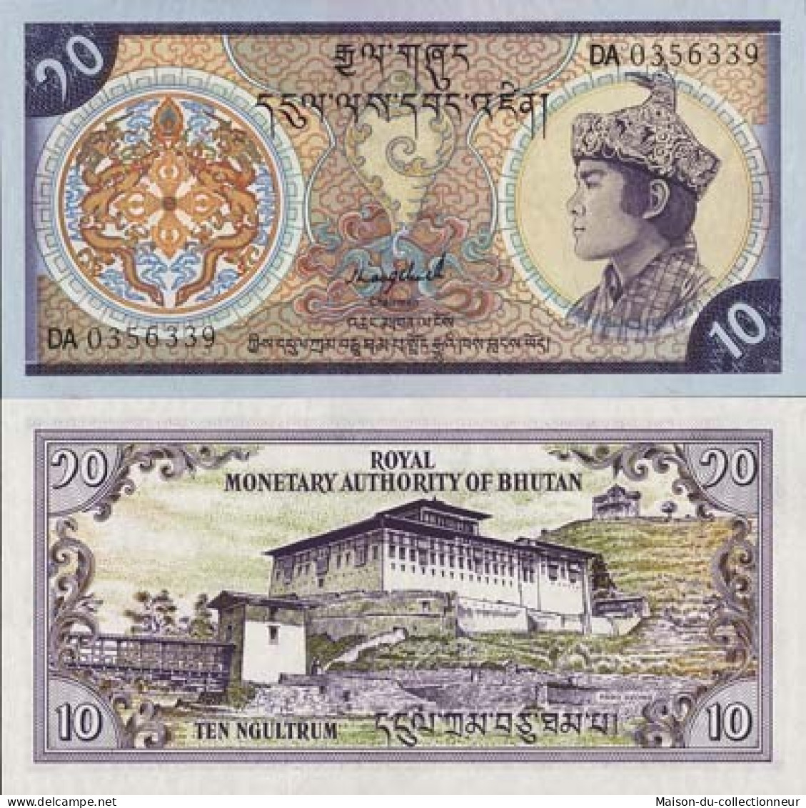 Billet De Collection Bhoutan Pk N° 15 - 10 Ngultrums - Bhutan