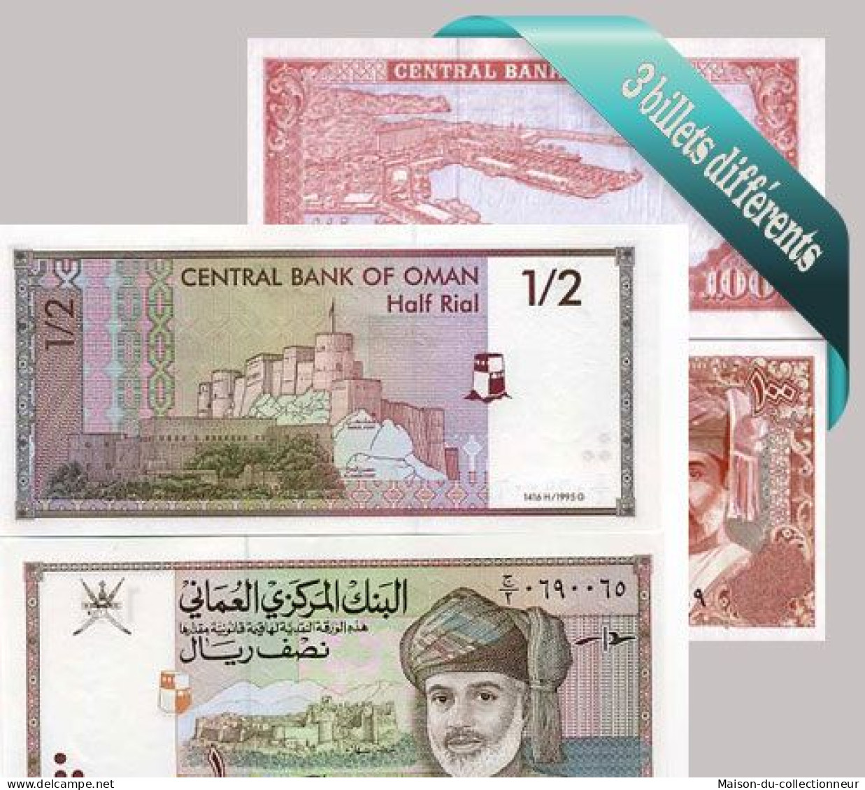 Oman - Collection De 3 Billets De Banque Tous Différents. - Oman