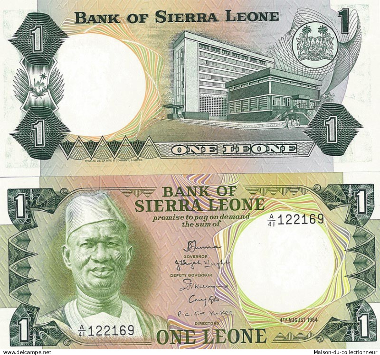 Billets De Banque Sierra Leone Pk N° 5A - 1 Leones - Sierra Leone