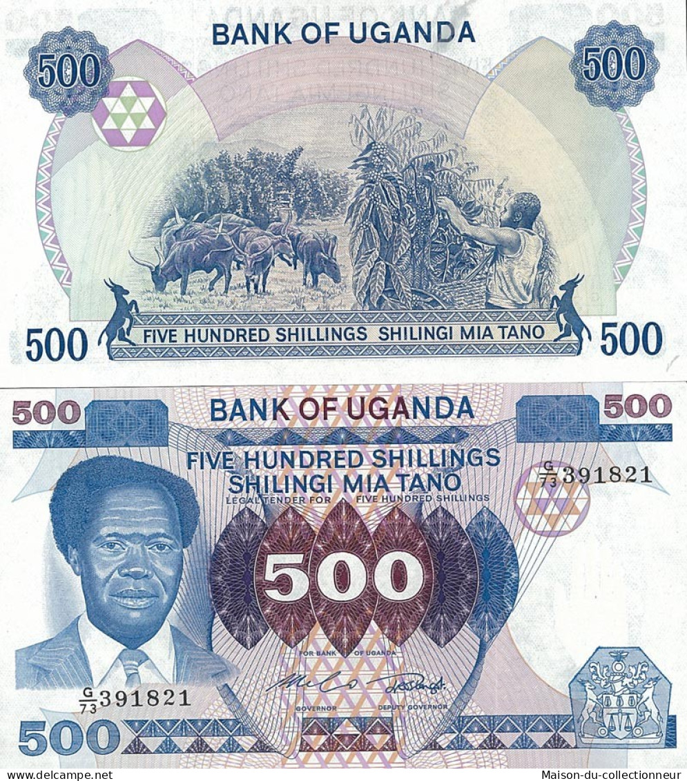Billets De Banque Ouganda Pk N° 22 - 500 Shillings - Ouganda