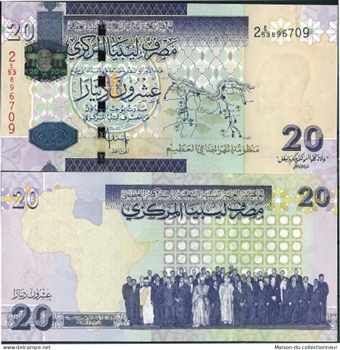 Billets De Banque Libye Pk N° 74 - 20 Dinar - Libyen