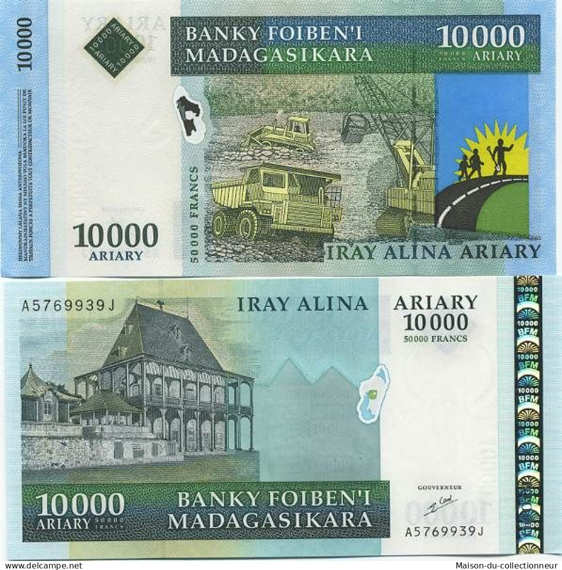 Madagascar - Pk N° 85 - Billet De Banque De 10000 ARIARY - Madagaskar