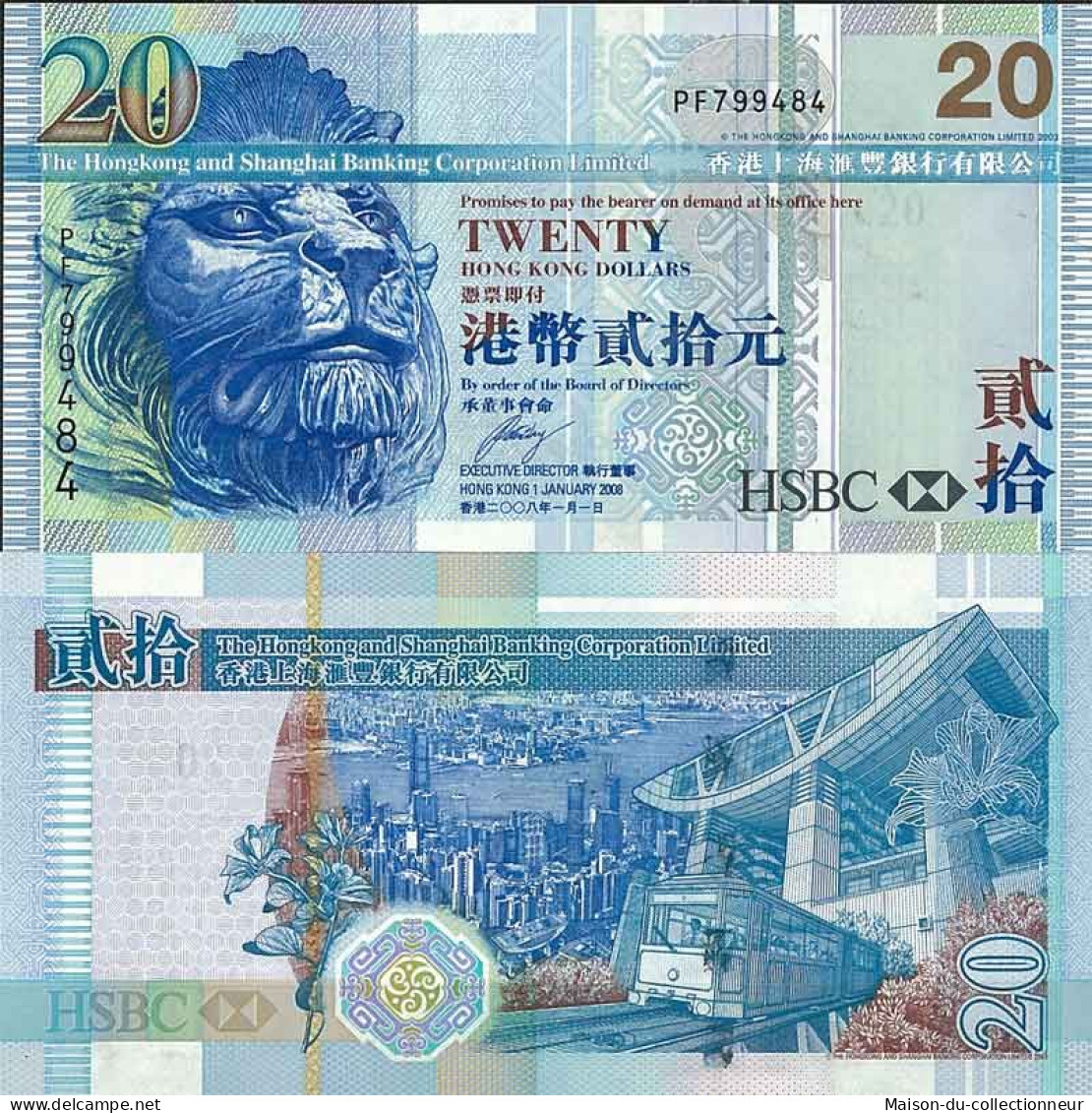 Hong Kong - Pk N° 207B - Billet De Banque De 20 Dollars - Hong Kong