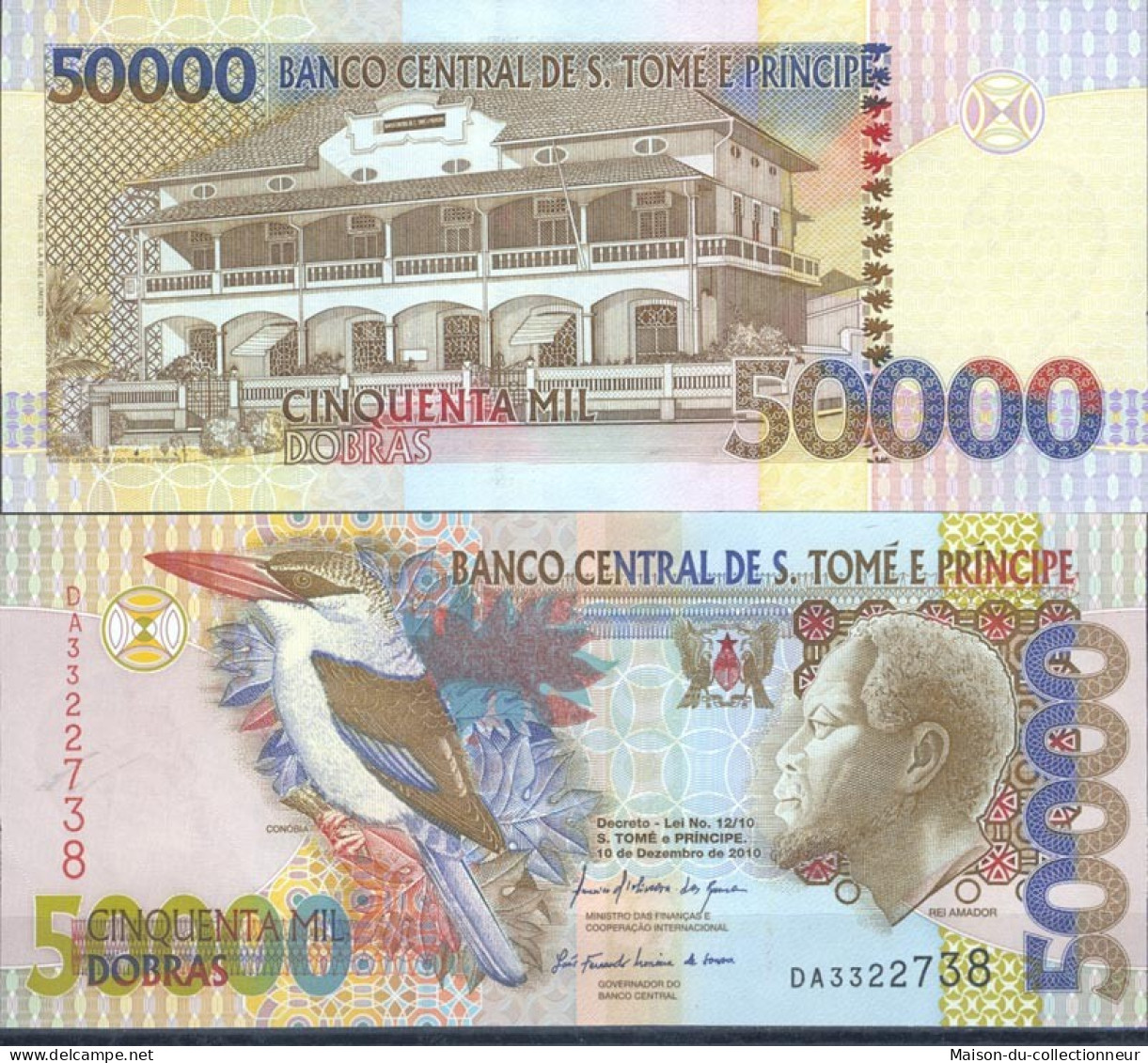 Billets De Banque Saint Thomas & Prince Pk N° 68 - 50 000 Dobras - Sao Tome En Principe