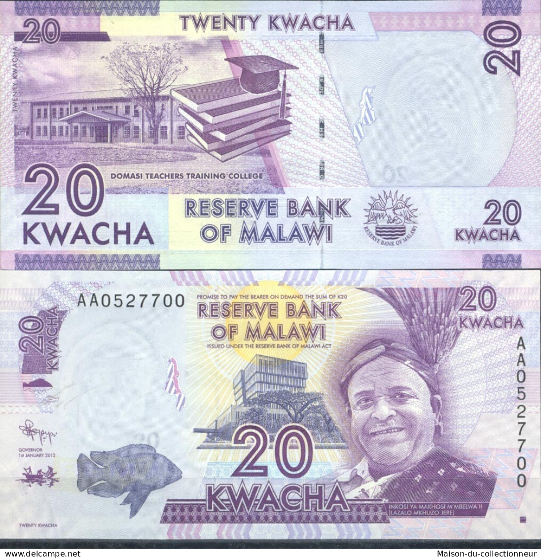 Billets De Banque Malawi Pk N° 57 - 20 Kwacha - Malawi