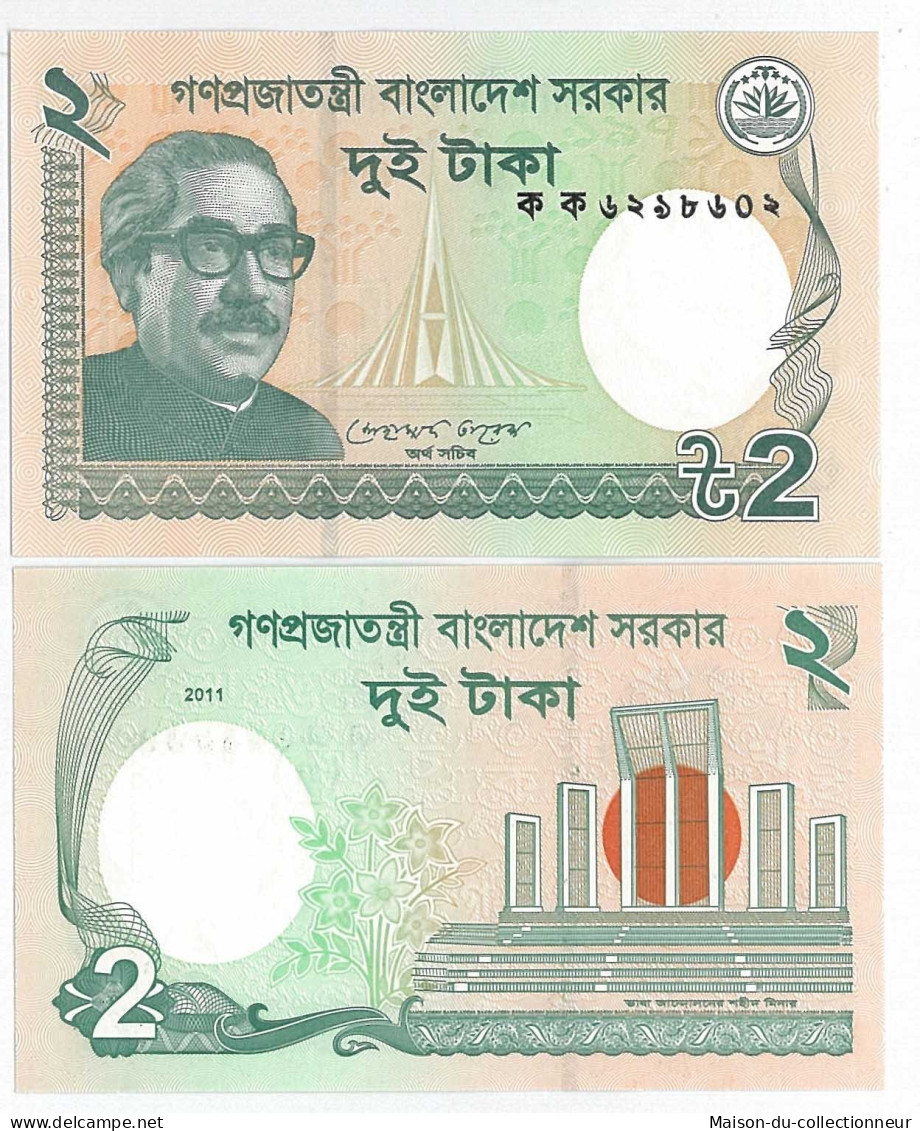 Billets De Banque Bangladesh Pk N° 52 - 2 Taka - Bangladesh