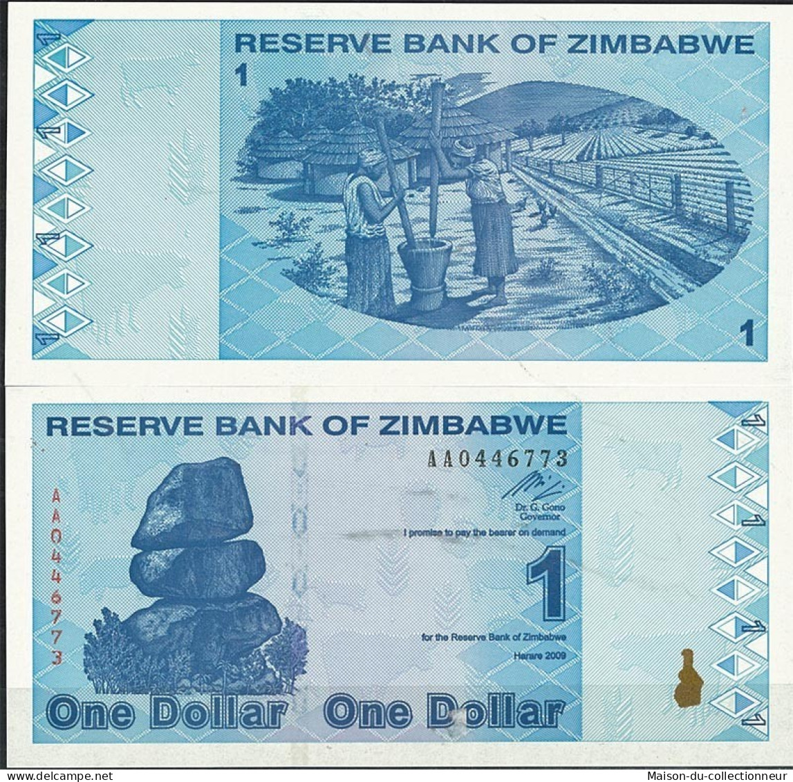 Billets De Collection Zimbabwe Pk N° 92 - 1 Dollars - Simbabwe