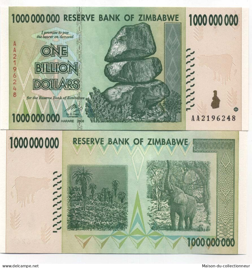 Billets Banque Zimbabwe Pk N° 83 - 1 Milliards Dollars - Zimbabwe