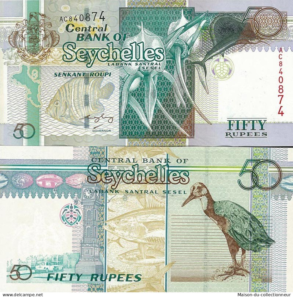 Billets De Collection Seychelles Pk N° 38 - 50 Ruppes - Seychellen