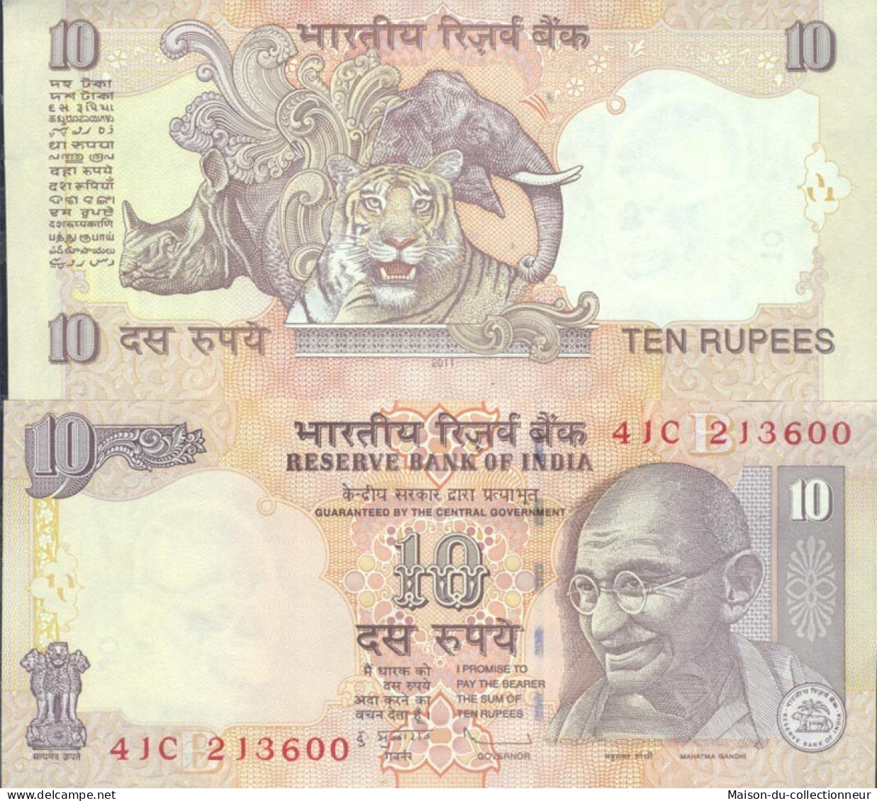 Billets De Collection Inde Pk N° 95 - 10 Ruppee - Inde