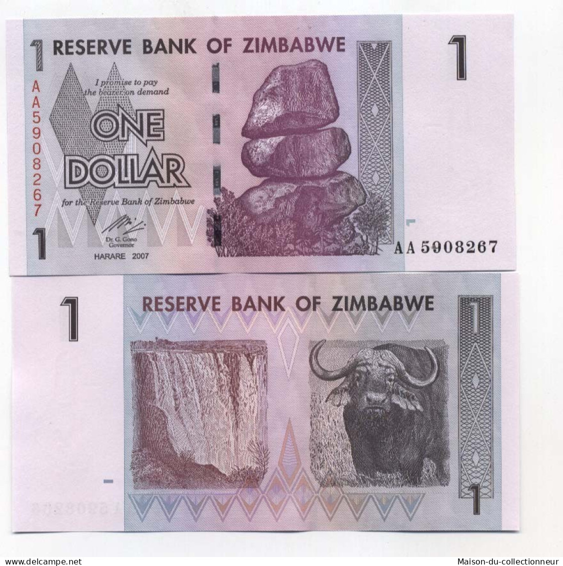 Billet De Banque Zimbabwe Pk N° 65 - 1 Dollar - Simbabwe