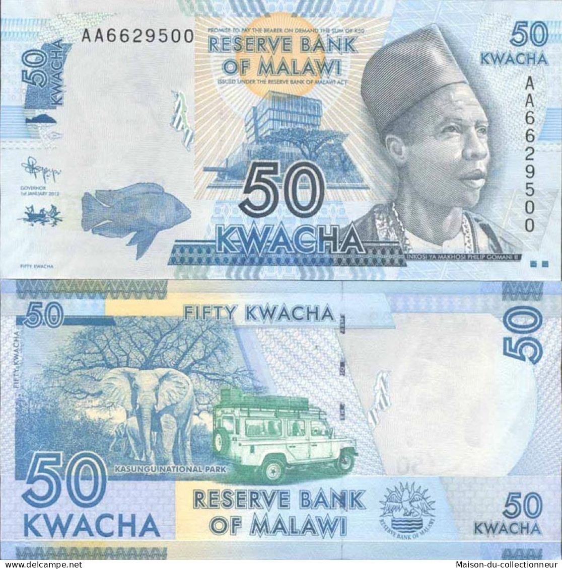 Billets De Collection Malawi Pk N° 58 - 50 Kwacha - Malawi