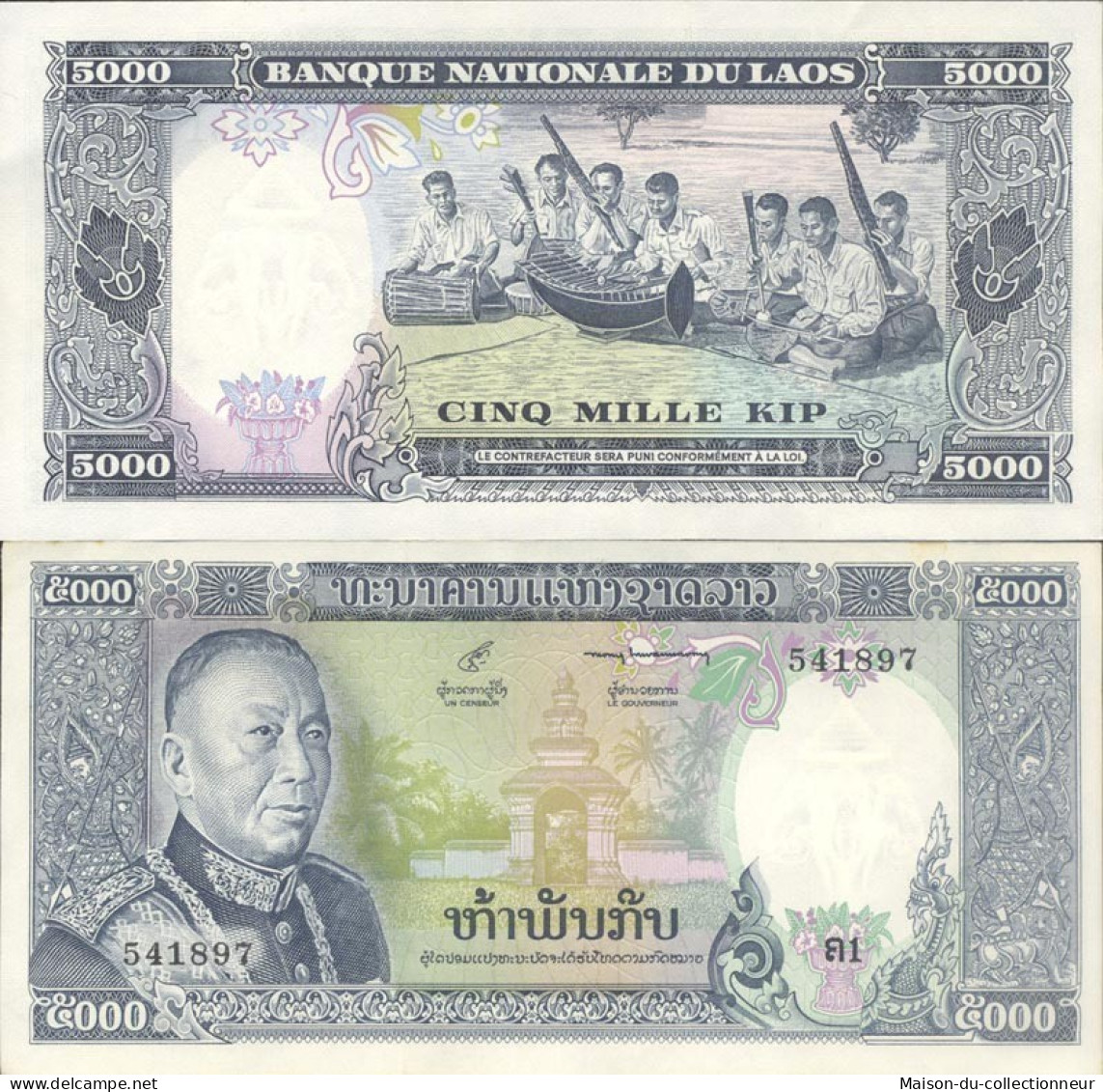 Billets De Collection Laos Pk N° 19 - 5000 Kip - Laos