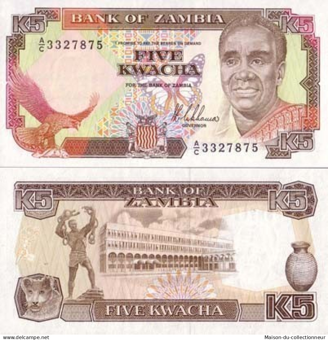 Billets Banque Zambie Pk N° 30 - 5 Kwacha - Zambie