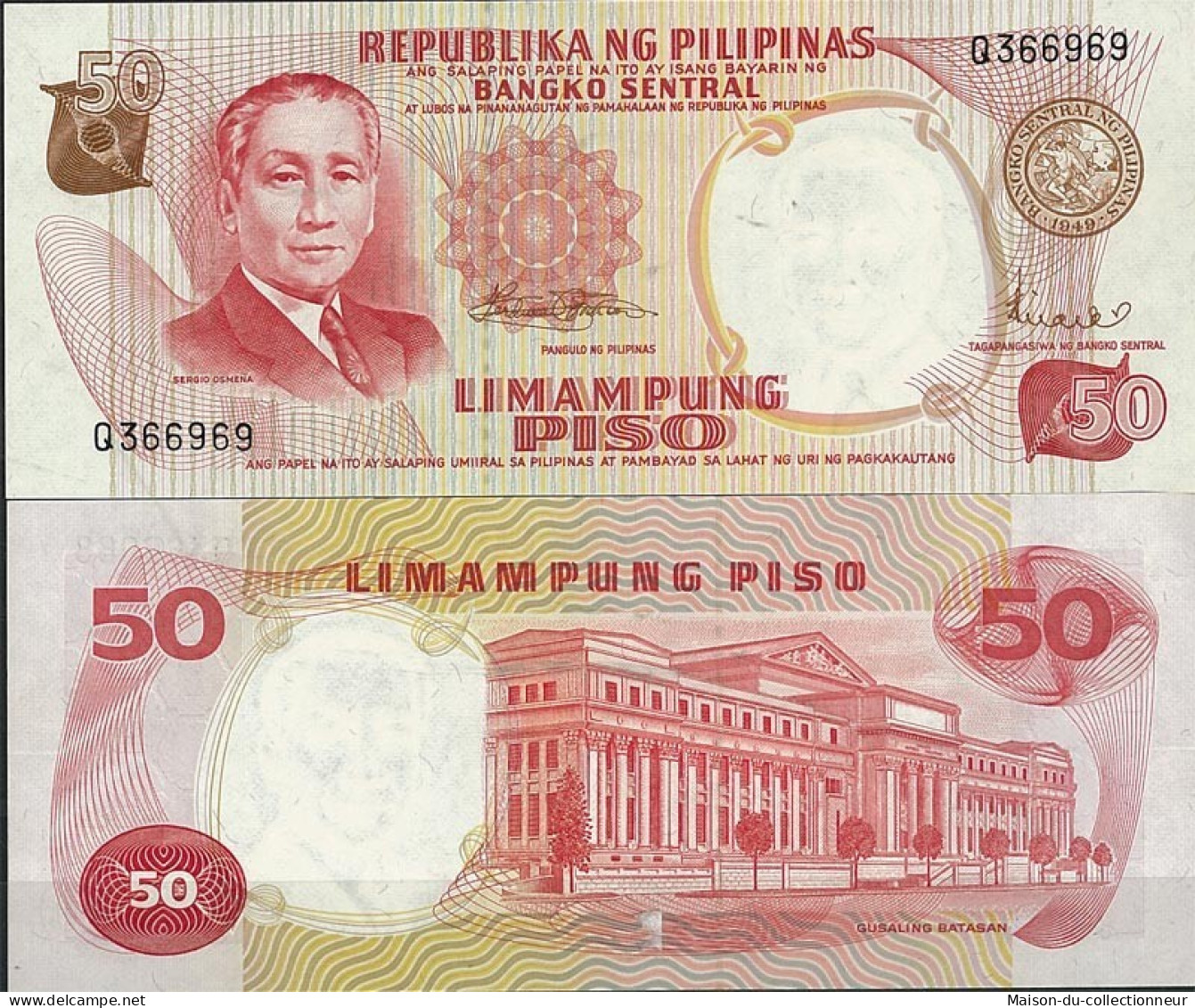 Billet De Banque Philippines Pk N° 146 - De 50 Pesos - Philippines