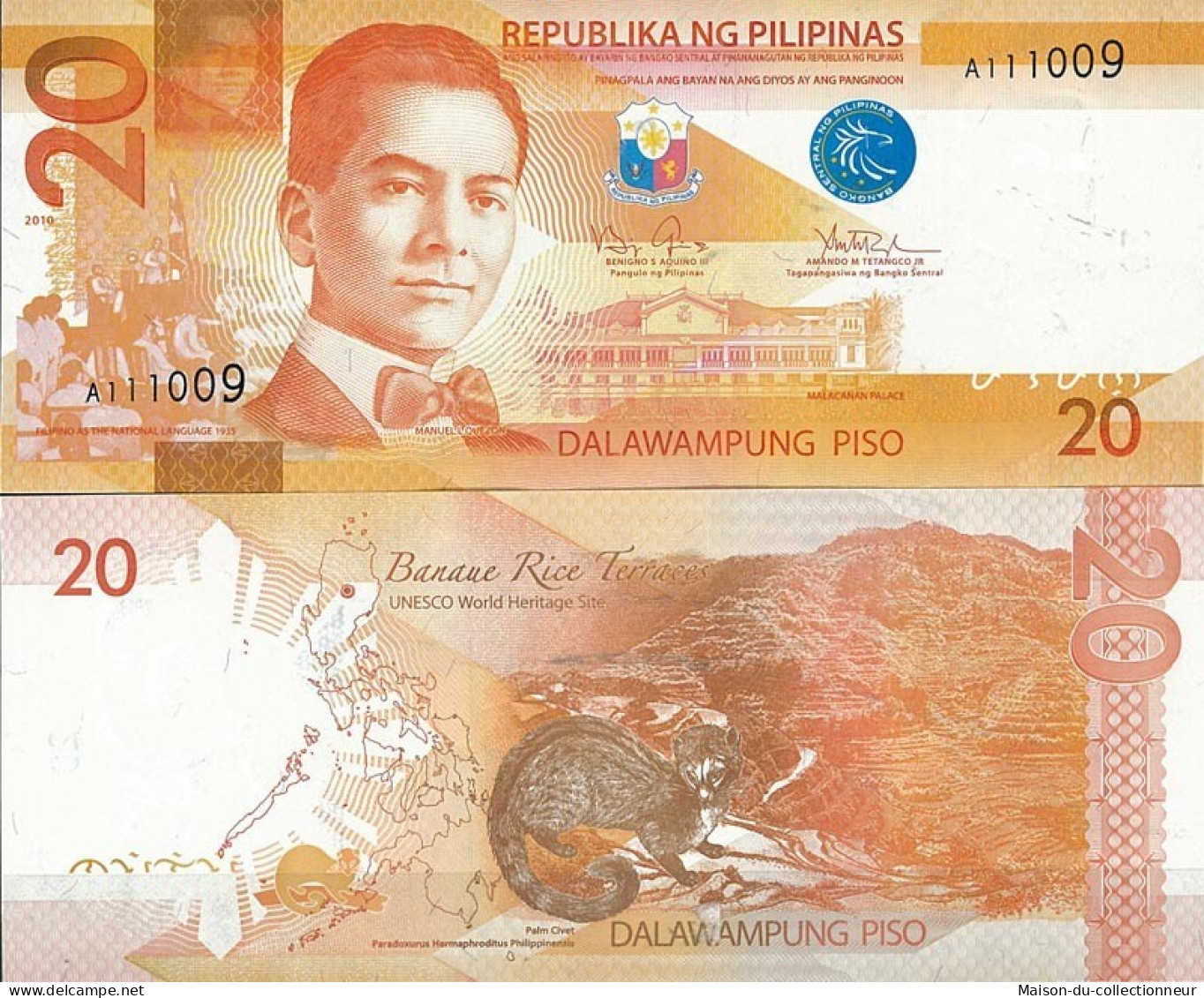 Billet De Banque Philippines Pk N° 206 Billet De 20 Pesos - Philippines