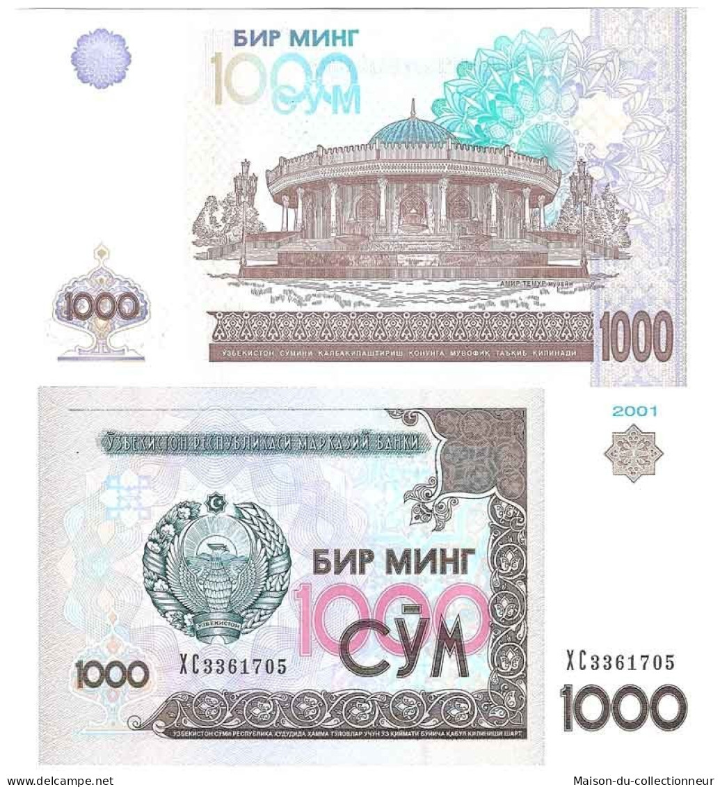 Ouzbekistan - Pk N° 82 - Billet De Banque De 1000 Sum - Uzbekistán