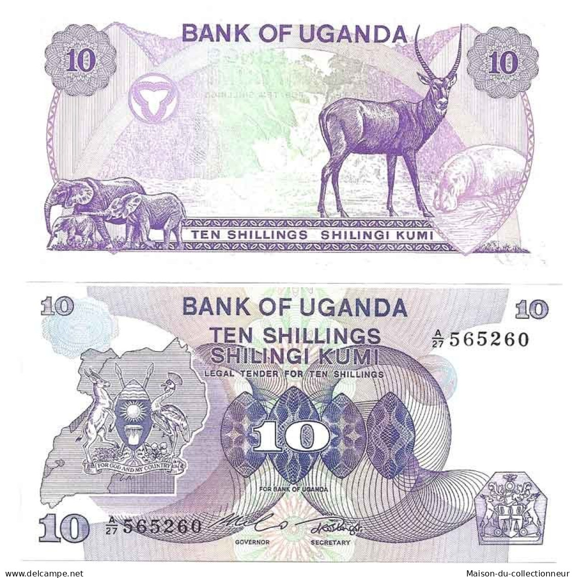 Ouganda - Pk N° 16 - Billet De Banque De 10 Shillings - Ouganda