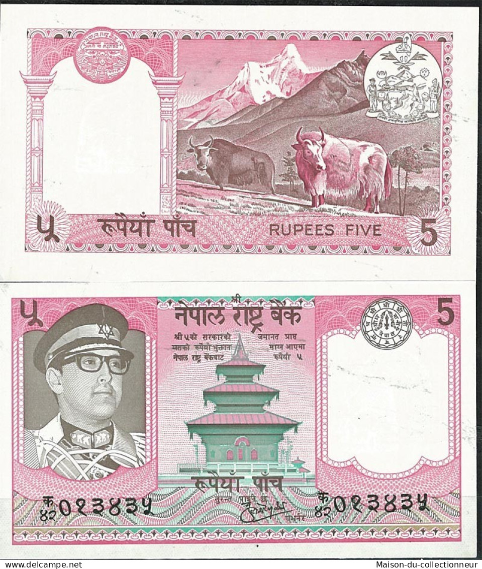 Nepal - Pk N° 23 - Billet De Banque De 5 Rupees - Népal