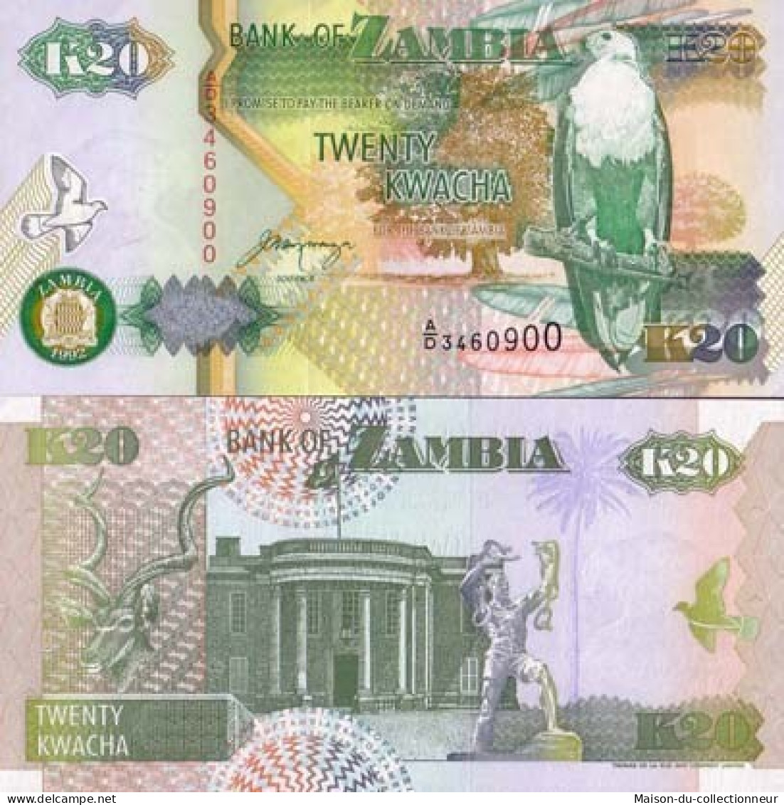 Billet De Banque Zambie Pk N° 36 - 20 Kwacha - Sambia