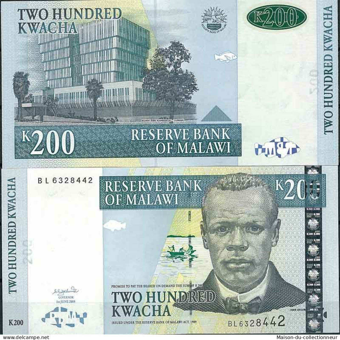 Malawi - Pk N° 47C - Billet De Banque De 200 Kwacha - Malawi