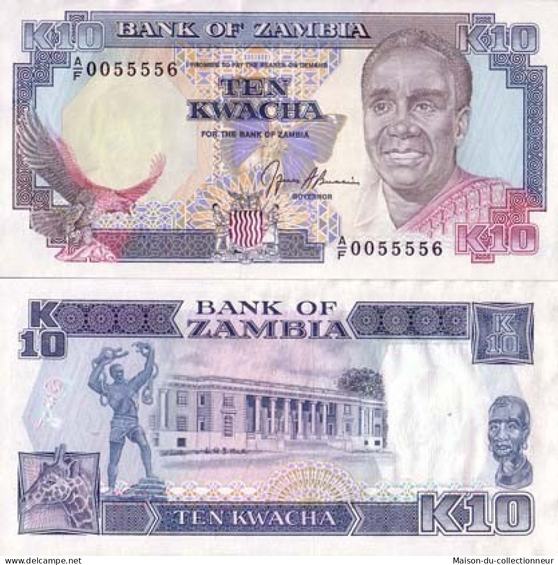 Billets Banque Zambie Pk N° 31 - 10 Kwacha - Zambie