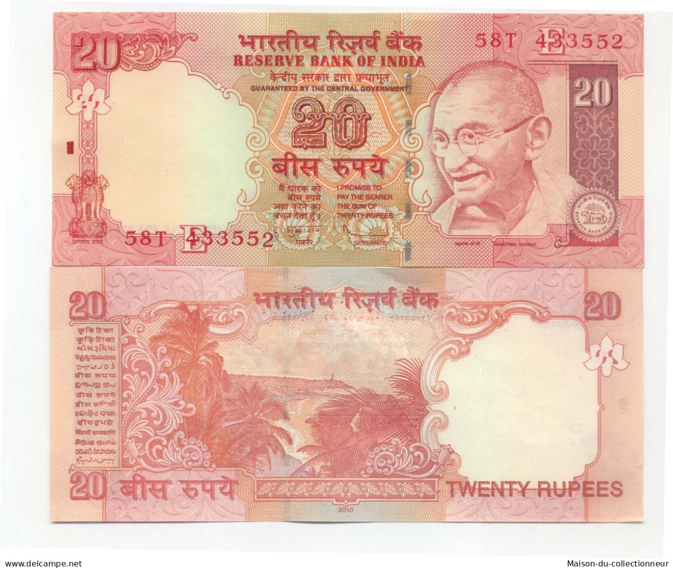 Inde - Pk N°96- Billet De Banque De 20 Rupee - Inde