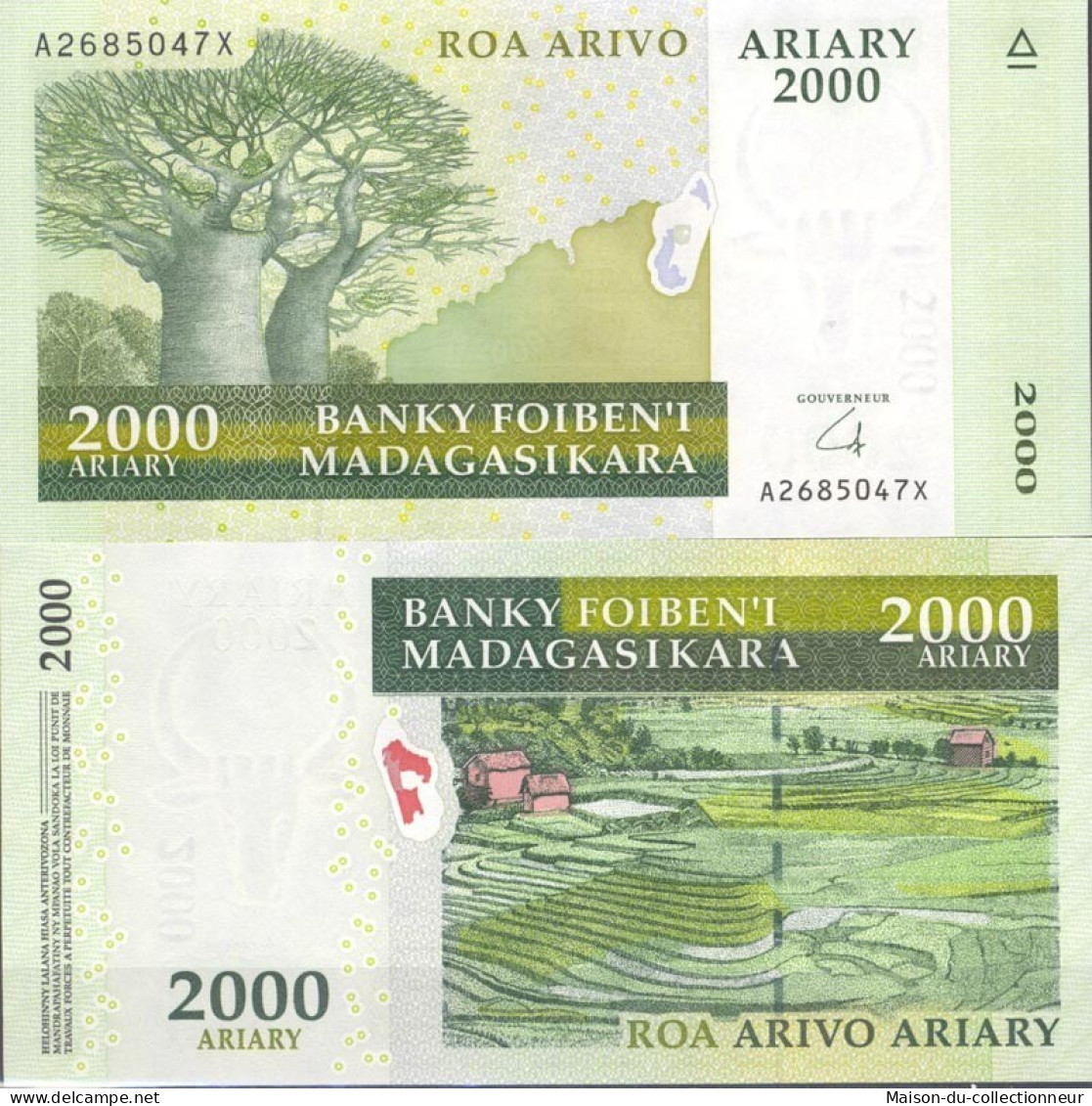 Madagascar - Pk N°  90 - Billet De Banque De 2000 ARYARY - Madagaskar