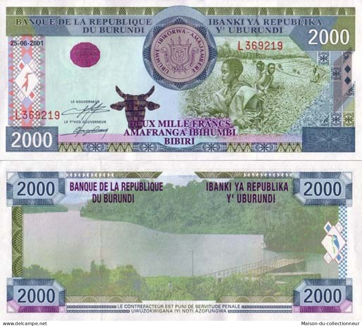 Burundi - Pk N°  41 - Billet De Banque De 2000 Francs - Burundi