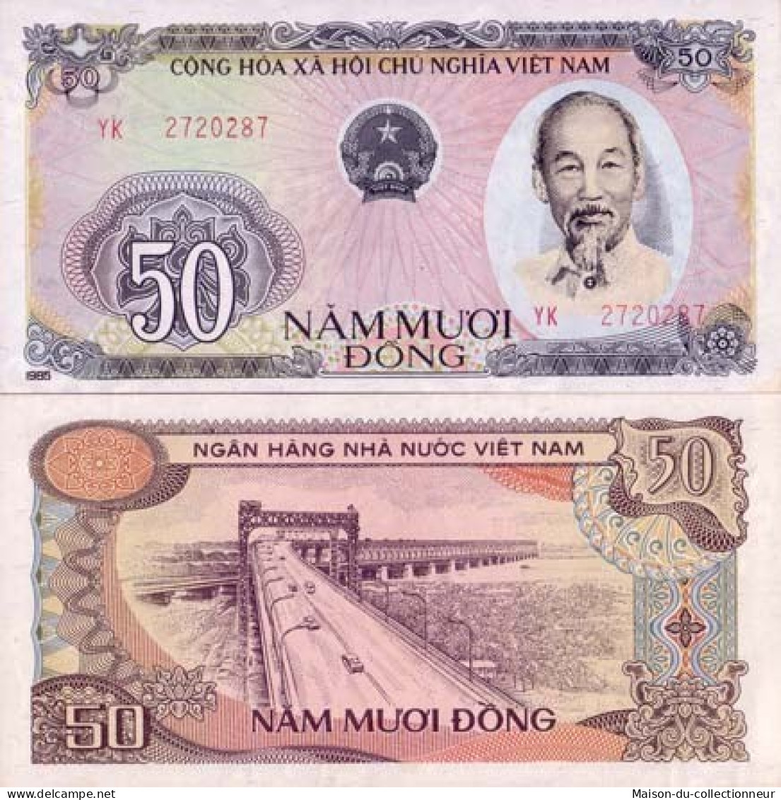 Billets Banque Vietnam Nord Pk N° 97 - 50 Dong - Viêt-Nam