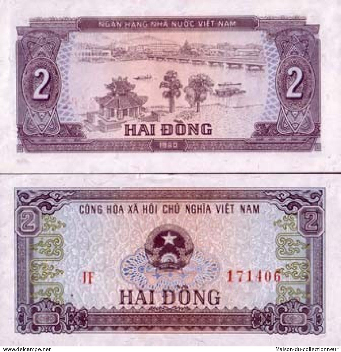 Billet De Collection Vietnam Nord Pk N° 85 - 2 Dong - Viêt-Nam