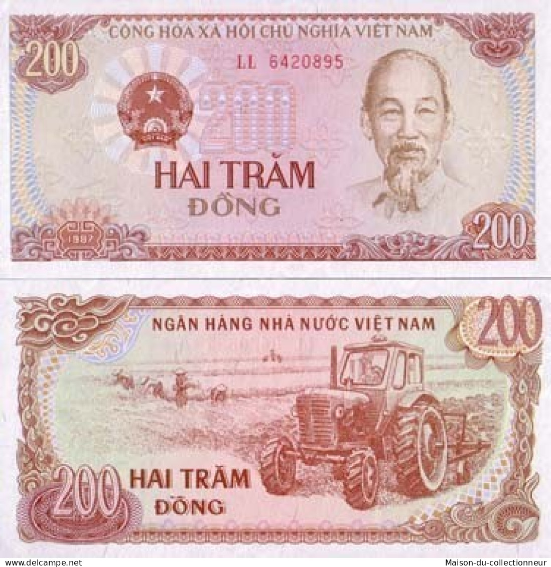 Billets De Banque Vietnam Nord Pk N° 100 - 200 Dong - Viêt-Nam