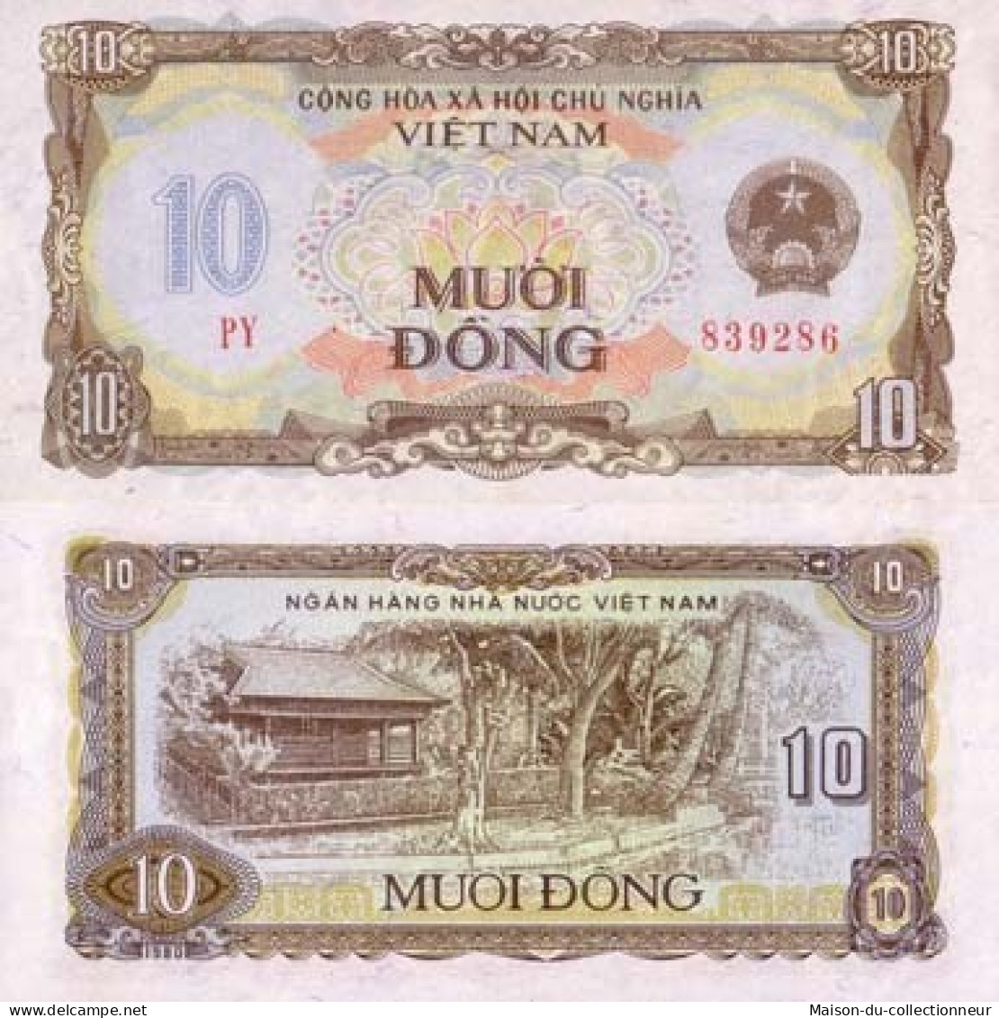 Billets Banque Vietnam Nord Pk N° 86 - 10 Dong - Viêt-Nam