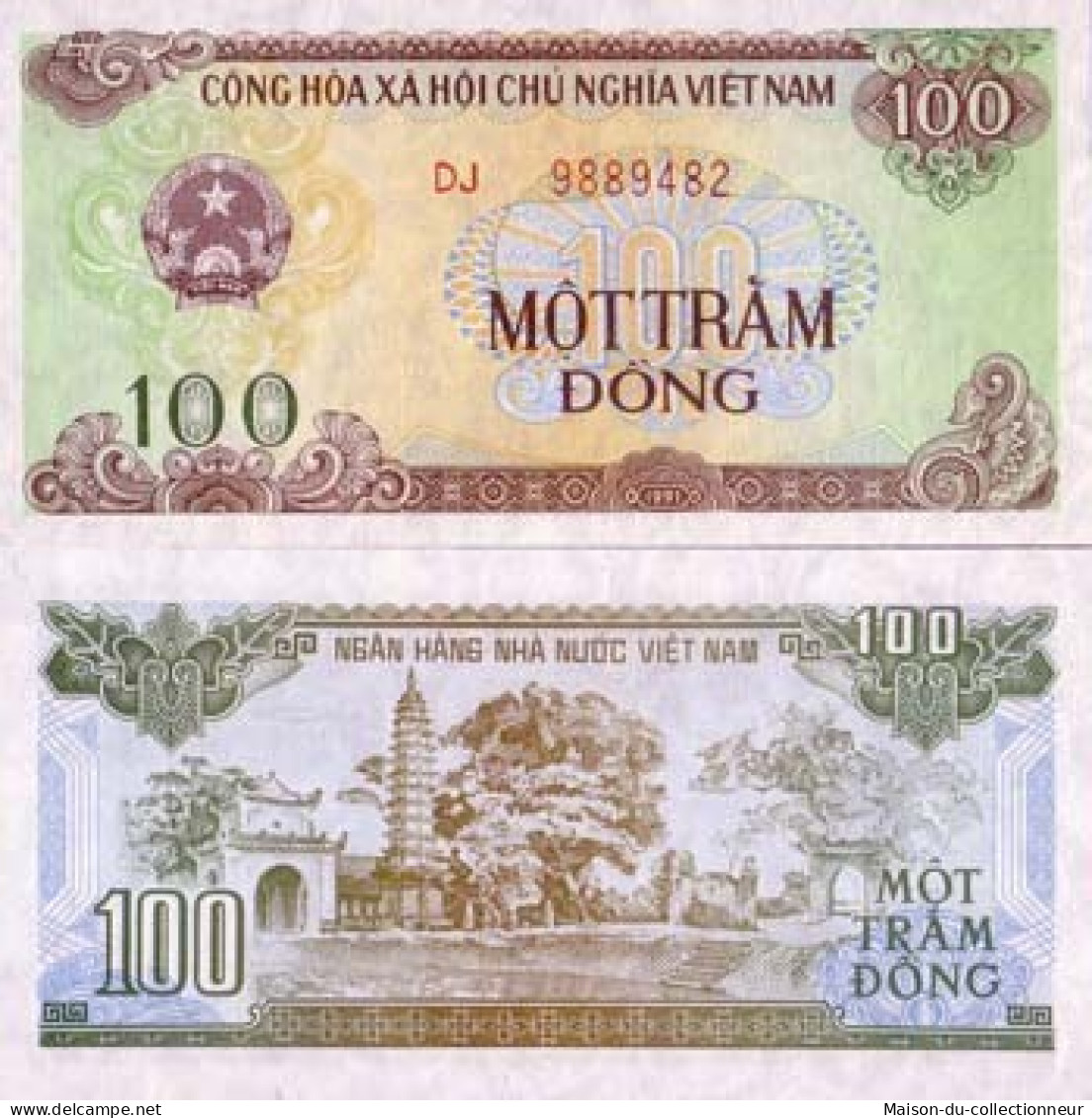 Billet De Collection Vietnam Nord Pk N° 105 - 100 Dong - Viêt-Nam