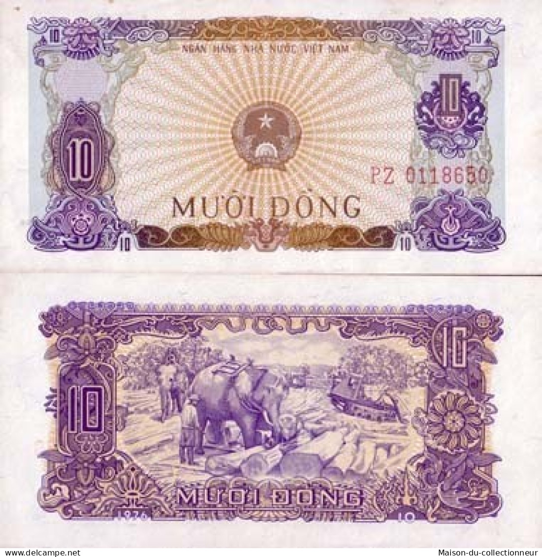 Billets De Banque Vietnam Nord Pk N° 82 - 10 Dong - Viêt-Nam