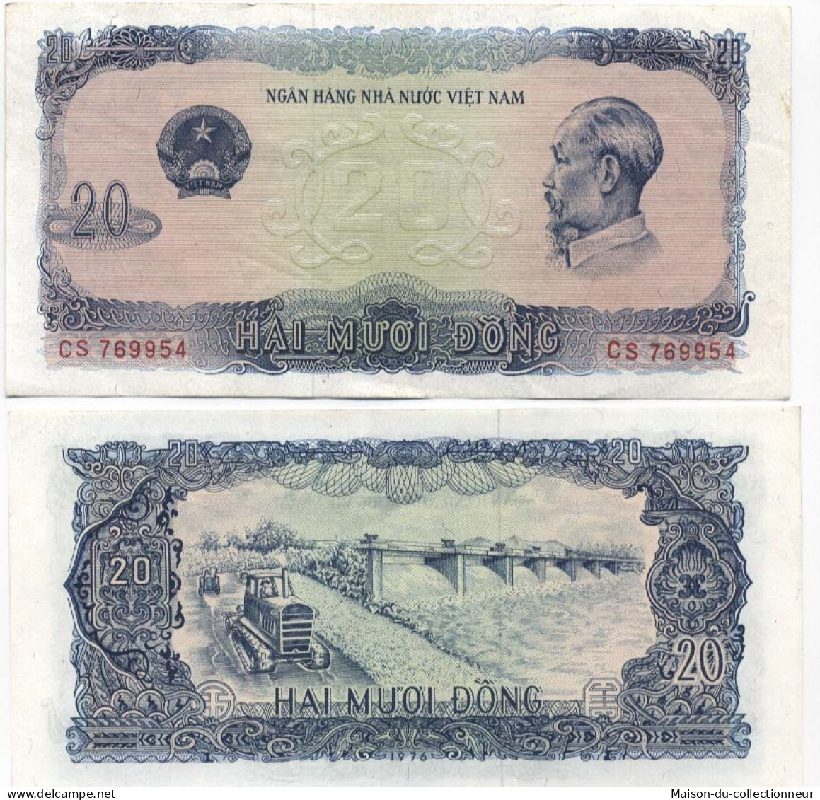 Billet De Collection Vietnam Nord Pk N° 83 - 20 Dong - Viêt-Nam