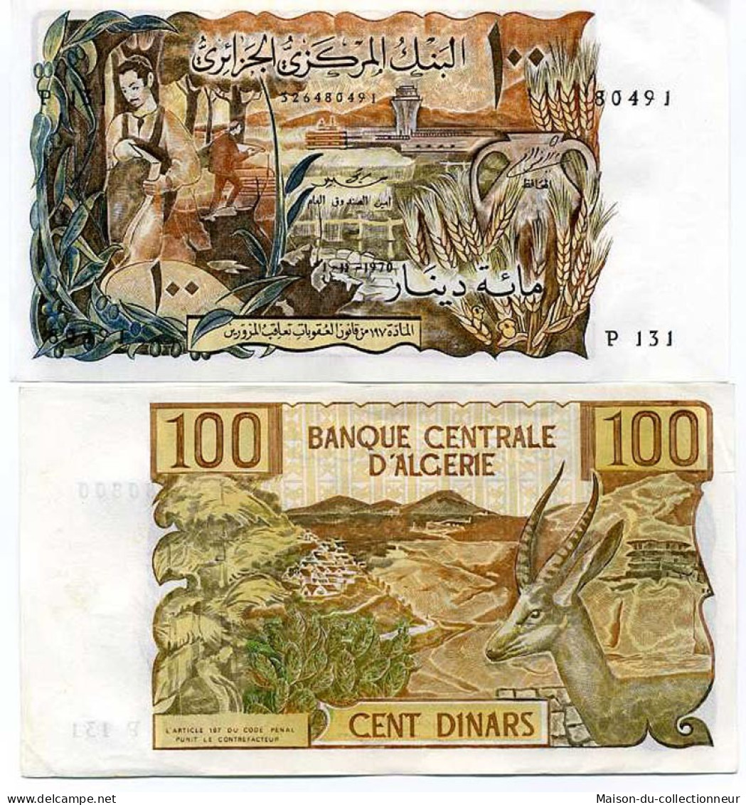 Billets Banque Algerie Pk N° 128 - 100 Dinars - Algeria