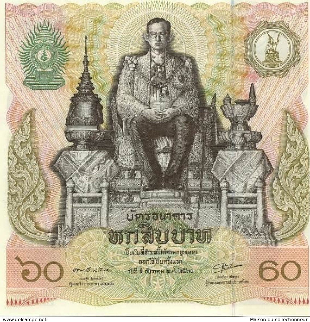 Billets Banque Thailande Pk N° 93 - 60 Baht - Tailandia