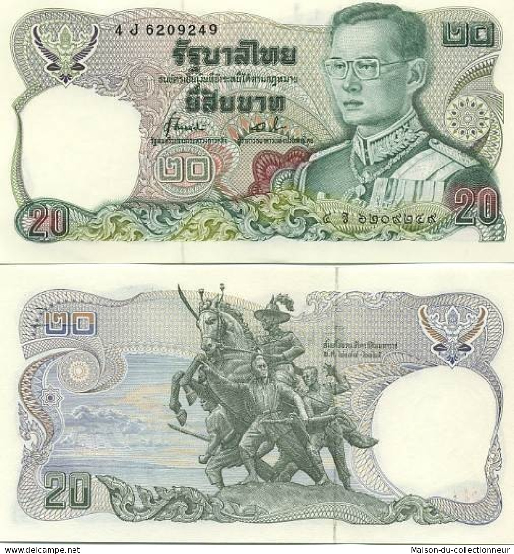 Billets Banque Thailande Pk N° 88 - 20 Baht - Tailandia