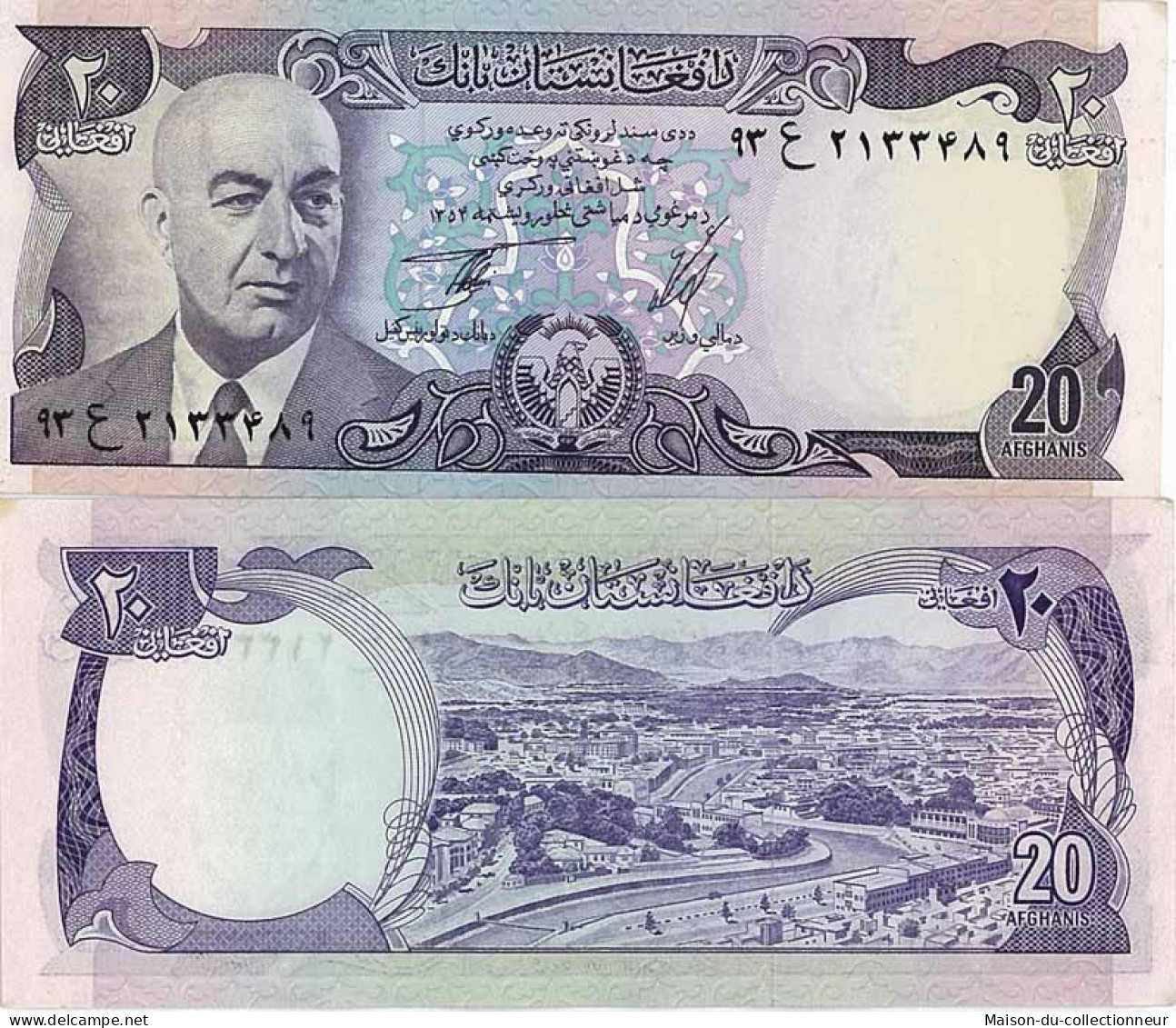 Billet De Banque Afghanistan Pk N° 48 - 20 Afghanis - Afghanistan