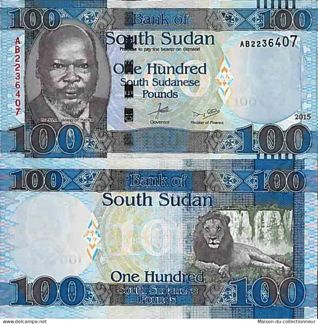 Billet De Banque Collection Soudan Du Sud - PK N° 15 - 100 Pounds - South Sudan