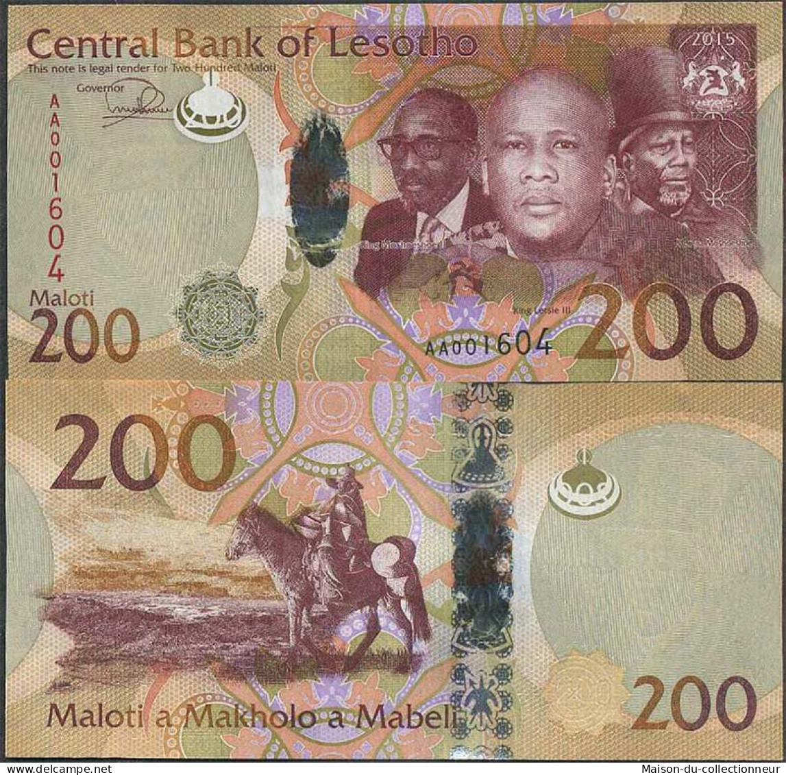 Billet De Banque Collection Lesotho - PK N° 25 - 200 Maloti - Lesotho