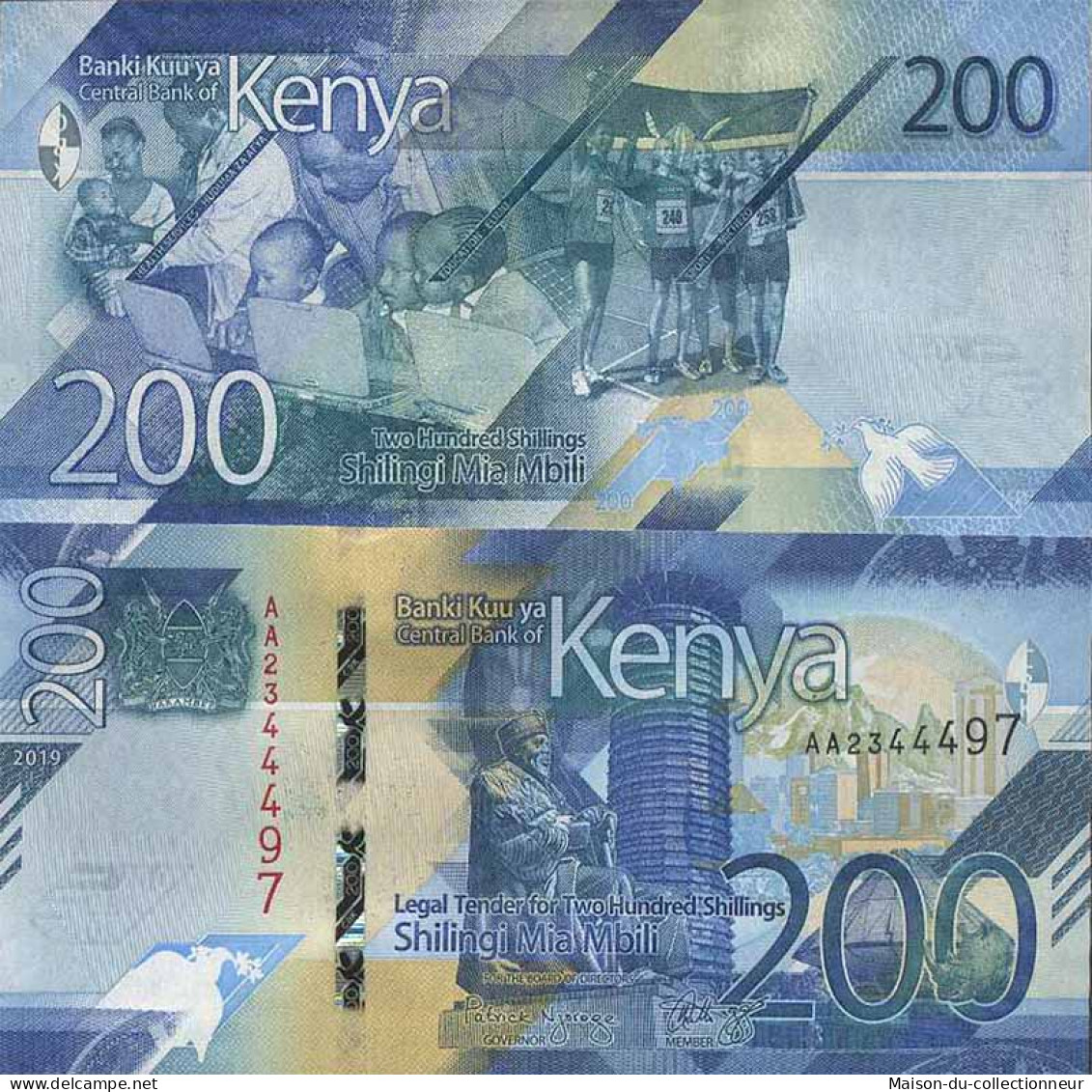 Billet De Banque Collection Kenya - W N° 54 - 200 Shilling - Kenya