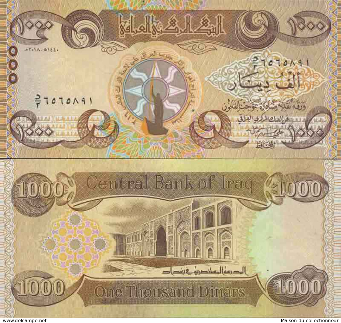 Billet De Banque Collection Irak - W N° 104 - 1 000 Dinars - Irak