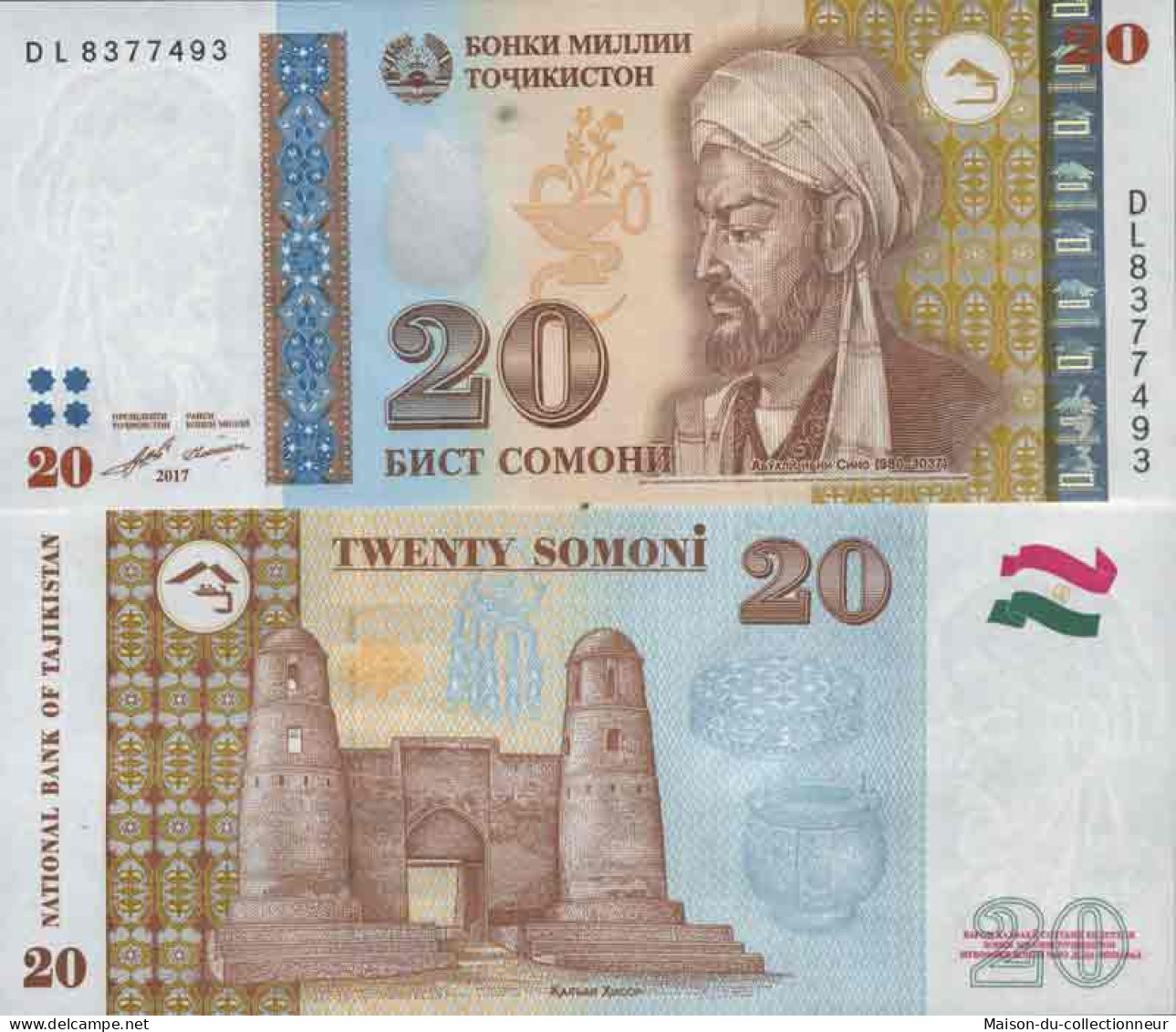 Billet De Banque Collection Tadjikistan - PK N° 25 - 20 Somoni - Tadjikistan