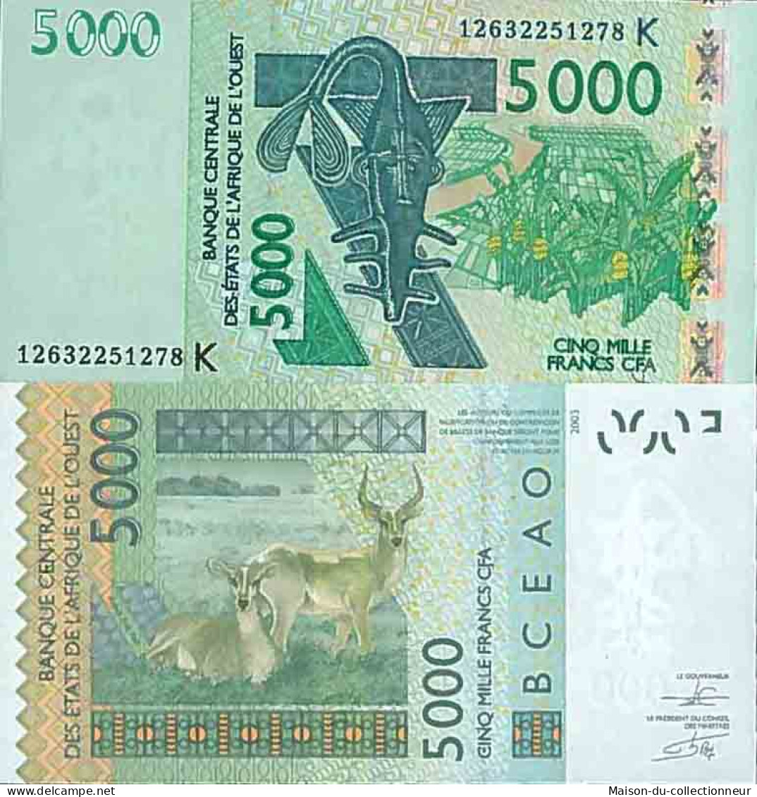 Billet De Banque Collection Afrique De L'ouest - PK N° 717k - 5000 Francs - Sénégal