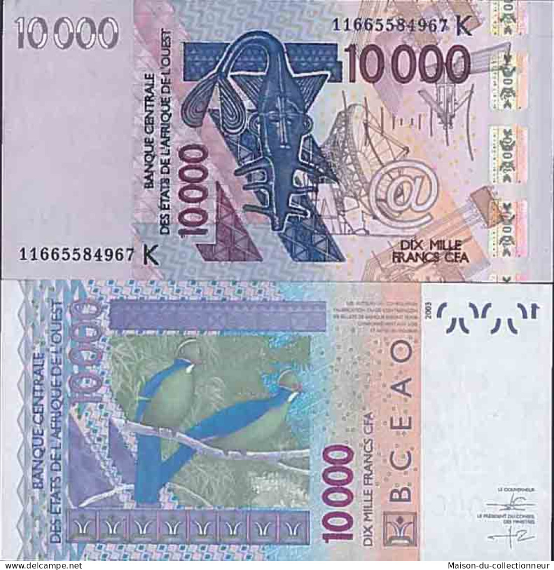 Billet De Banque Collection Afrique De L'ouest - PK N° 718k - 10000 Francs - Senegal