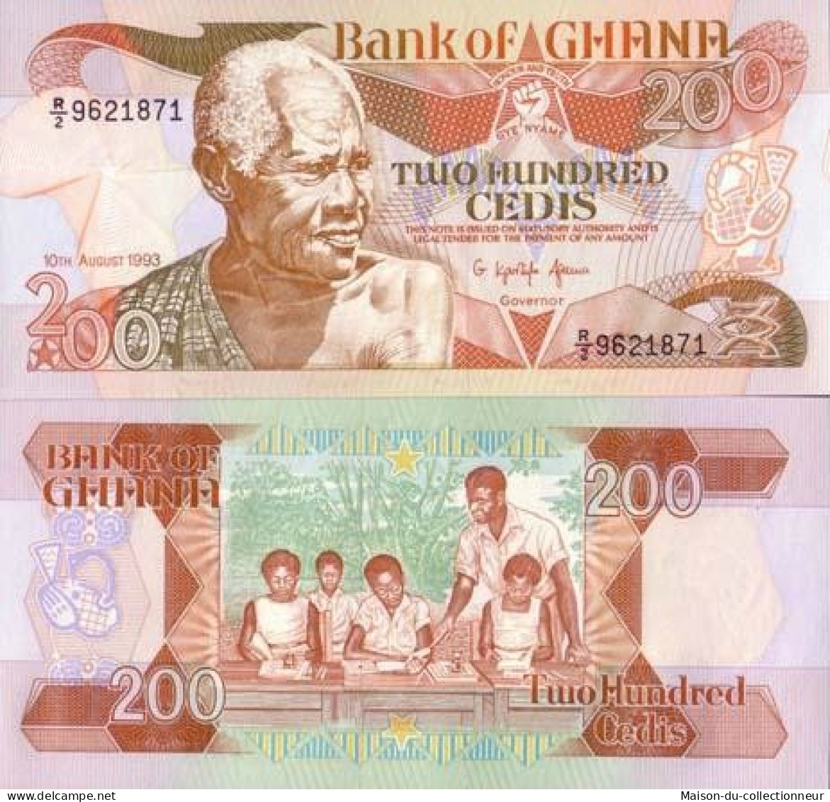 Billet De Banque Collection Ghana - PK N° 27B - 200 Cedis - Ghana