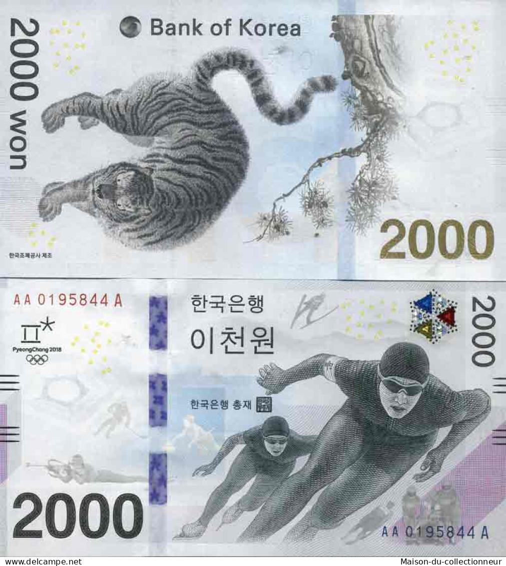 Billet De Banque Collection Coree Sud - PK N° 999 - 2000 WON - Corée Du Sud