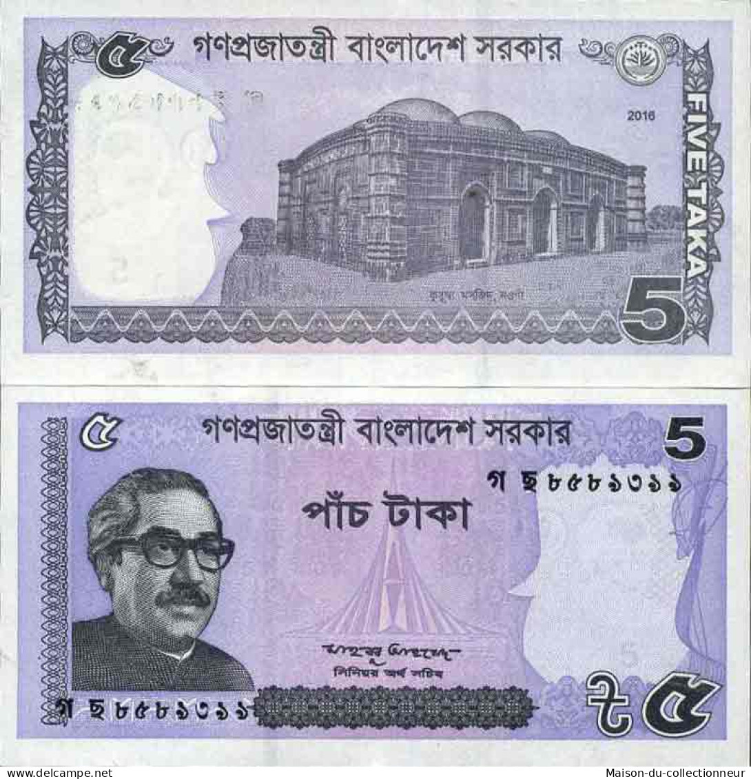 Billet De Banque Collection Bangladesh - PK N° 64Aa - 5 Taka - Bangladesh